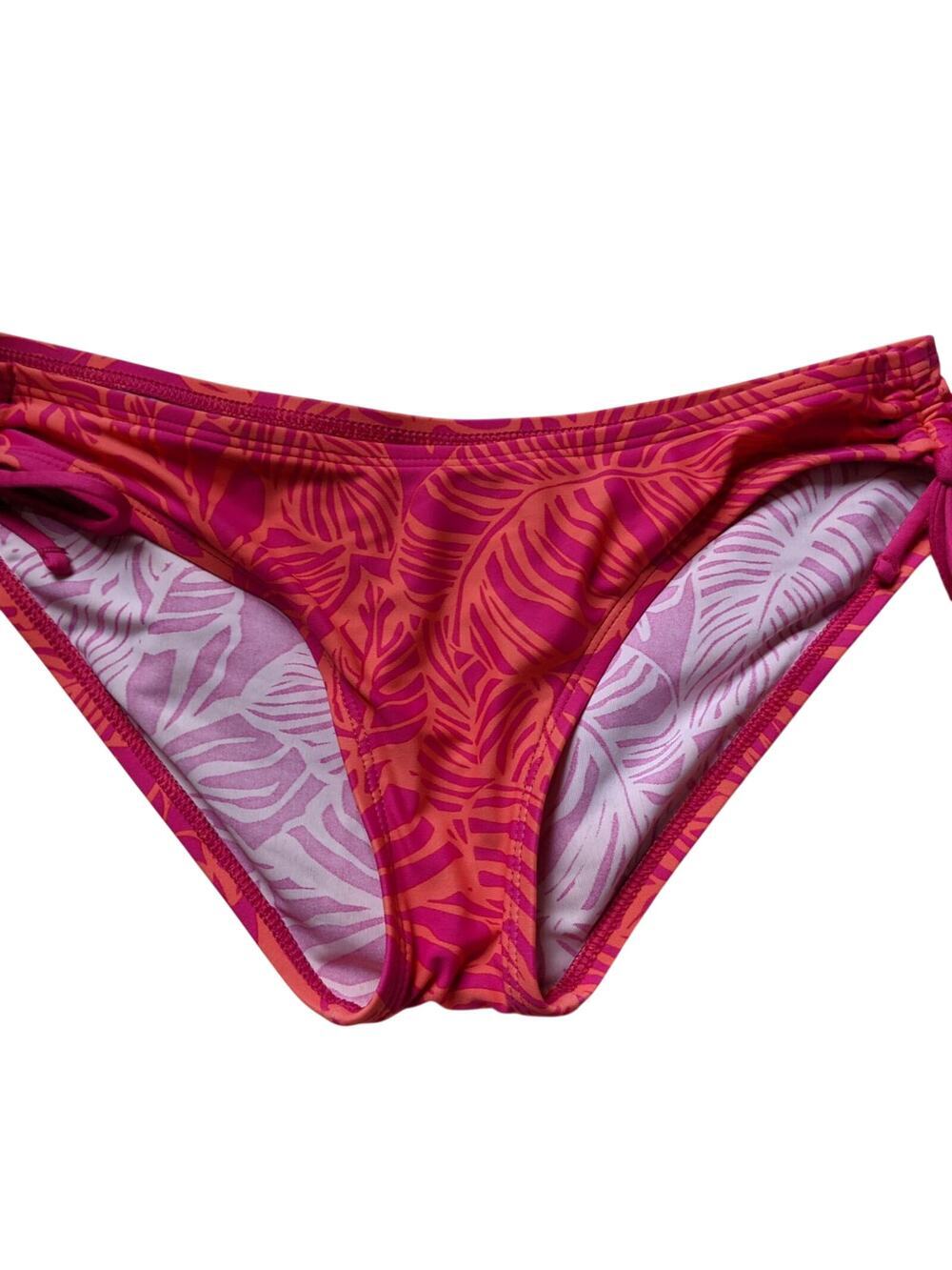 Patagonia Bikini Bottoms S Pink Orange Tropical Palm Leaf Swim Briefs